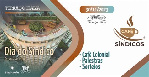 CAFÉ SÍNDICOS Dia do Síndico 2023 Terraço Itália De volta ao