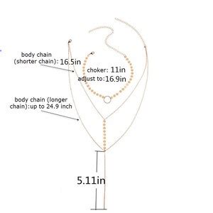 Double Layered Necklace Gold Silver Choker Sexy Summer Choker Bikini Jewelry Beach Jewelry