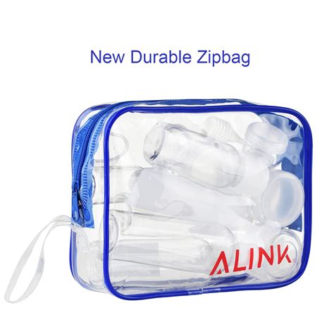 ALINK Travel Size Toiletry Bottles Set TSA Approved Clear Cosmetic