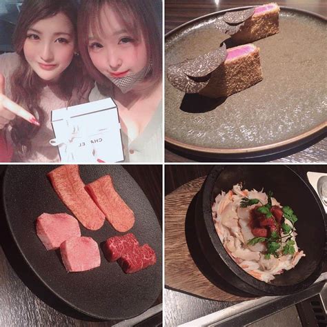 上田ミルキィさんのインスタグラム写真 上田ミルキィinstagram 「またまた、むめもと「うしごろ」さんに行ってきましたー！🐮🥩 誕プレも渡せて良かった😊 ️ 美味しいお肉幸せでした🤤