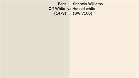 Behr Off White 1473 Vs Sherwin Williams Honied White Sw 7106 Side By Side Comparison