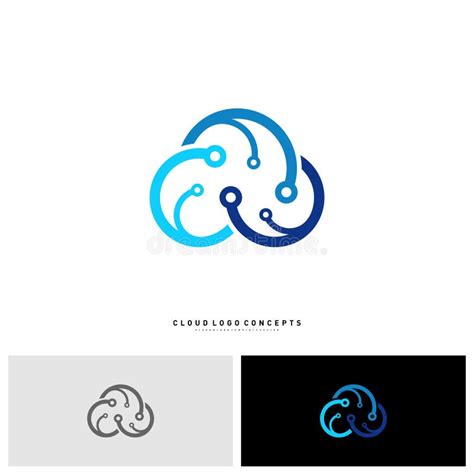 Tecnologia Logo Design Concept Vetora Da Nuvem Nuvem Logo Template