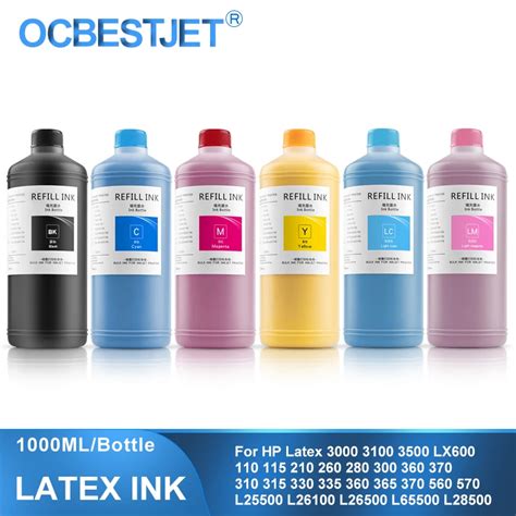 1000ML Latex Ink For HP 786 789 792 831 For L25500 L26100 L26500 L65500