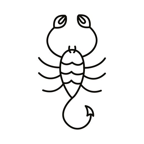 Scorpio Zodiac Sign Line Style Icon 2718726 Vector Art At Vecteezy