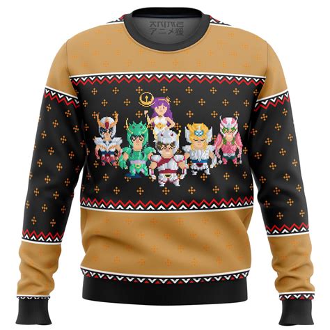 Knights Of The Zodiac St Seiya Ugly Christmas Sweater Otaku Treasure