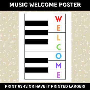 Welcome Music Poster by Musically Jules | TPT