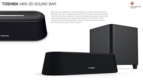 TOSHIBA MINI 3D SOUND BAR by Neil Chang at Coroflot.com