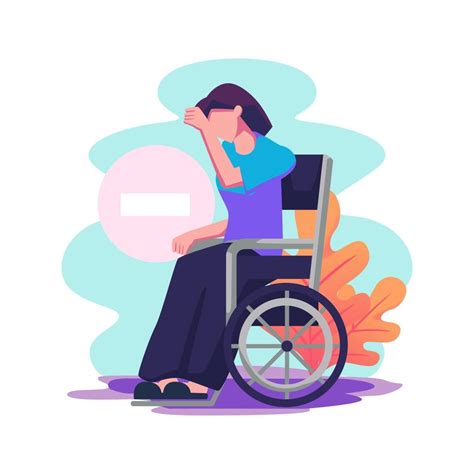 Problems of disabled flat style illustration design 11187772 Vector Art at Vecteezy