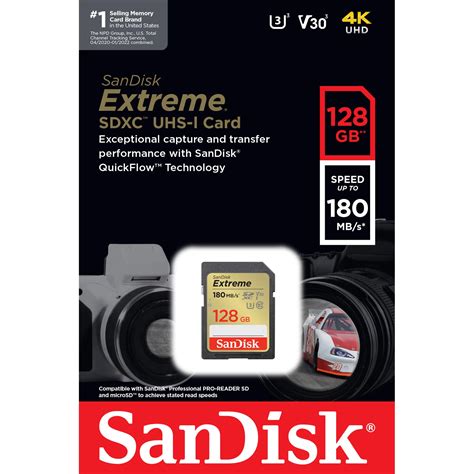 Sandisk Gb Extreme Uhs I Sdxc Memory Card Class Read Mb S