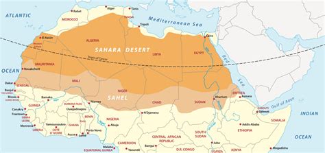 trabajo duro Mediante compañero desierto del sahara mapa mundi estar ...