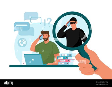 Online Crime Concept Illustration Online Social Media Fraud A