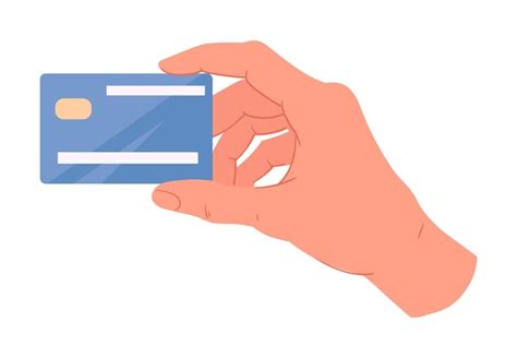 Premium Vector Cartoon Hand Holding Credit Card Human Hand With Bank