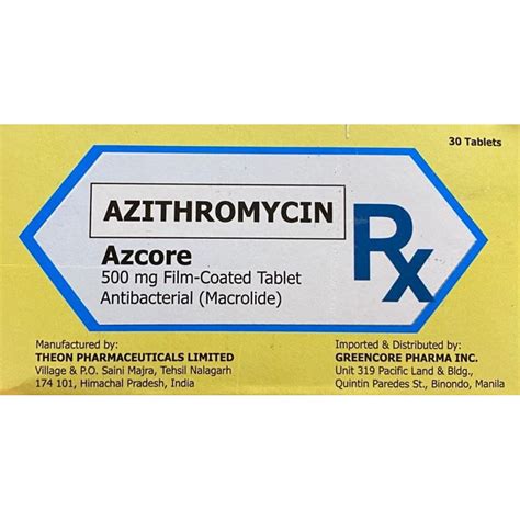 Azcore Azithromycin Mg Film Coated Tablet S Price In The