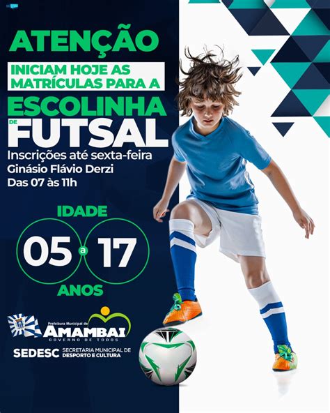 Matrículas para Escolinha de Futsal estão abertas em Amambai Pauta