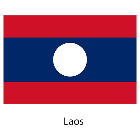 Premium Vector Flag Of The Country Laos Vector Illustration