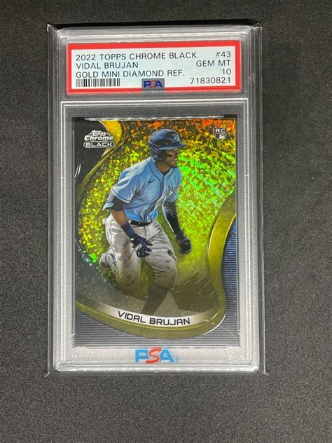 Topps Chrome Black Gold Mini Diamond Refractor Vidal Brujan