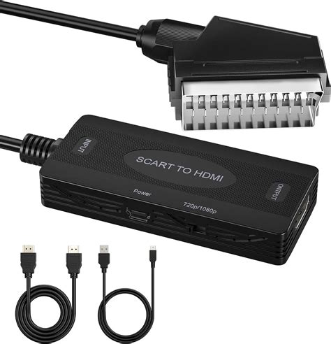 FIDECO Convertidor HDMI A SCART Con Cable HDMI SCART A HDMI Adaptador