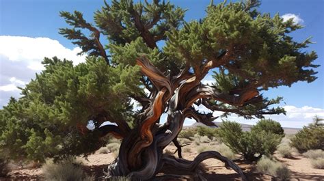 Juniper Tree In A Dry Desert Background, Picture Of A Juniper Tree ...