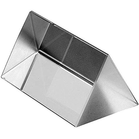 Amlong Crystal 25 Inch Optical Glass Triangular Prism For Teaching Light Spectrum Physics And