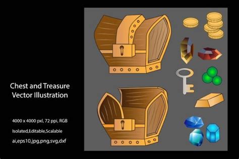 Treasure Chest Vector Graphic By Karya Langit Creative Fabrica