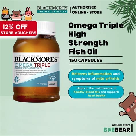 Brand Authorised Blackmores Omega Triple Concentrated Fish Oil 150