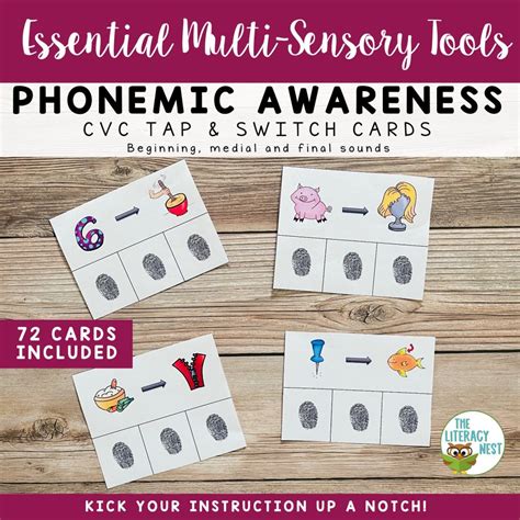 Phonemic Awareness Multisensory Cards Orton Gillingham Teaching