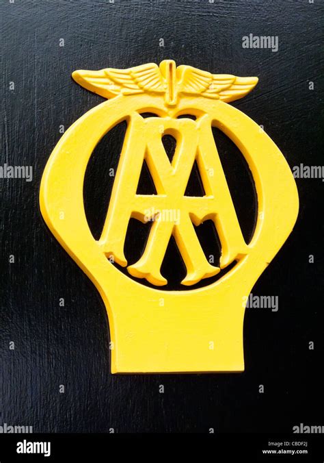 Old style Automobile Association AA logo on phone box on the A149 in ...