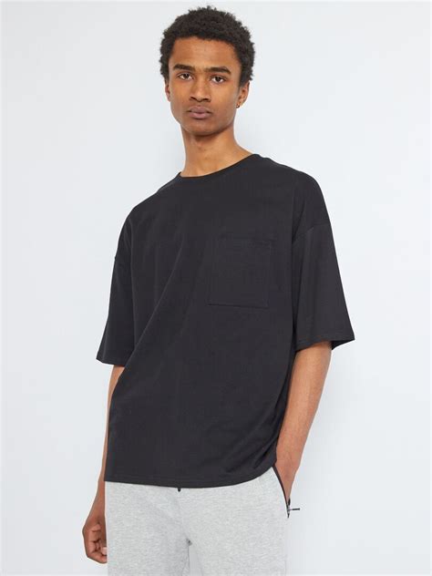 T Shirt Oversize En Jersey Noir Kiabi