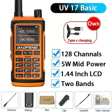 Baofeng Uv Pro Air Band Walkie Talkie Wireless Copy Frequency Noaa