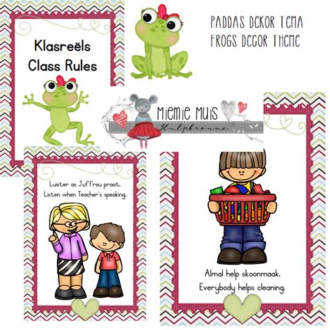 Frogs Classroom Decor Paddas Klaskamer Dekor Tweetalig Class