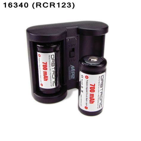 16340 Battery Rechargeable Cells (RCR123 ) Protected Li-ion 3.7V & Li-ion 16340 Battery Charger KIT