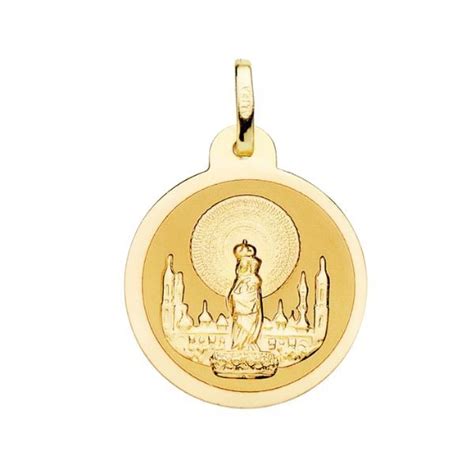 MEDALLA VIRGEN PILAR EN BRILLO Joyería Andrés