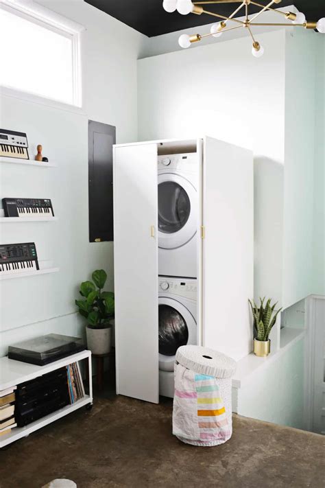 38 Ideas for Laundry Rooms with Stacked Washer Dryers