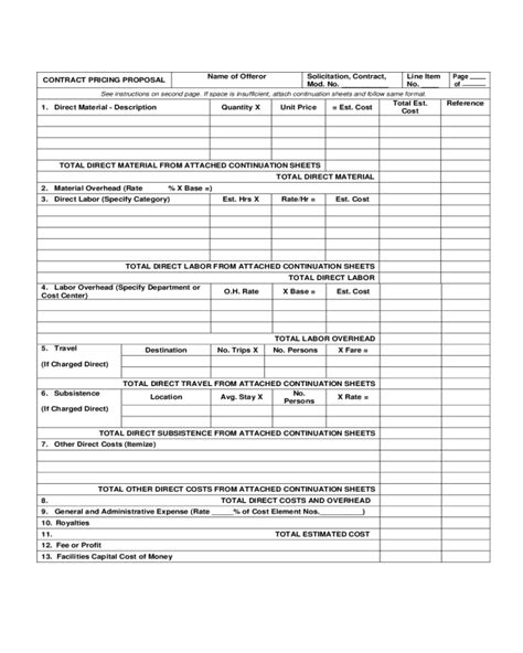 Contract Proposal Template Fillable Printable Pdf Forms Images