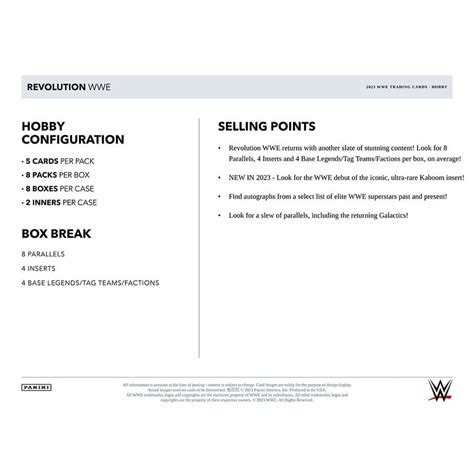 Panini Revolution Wwe Wrestling Hobby Box Ofs Cards