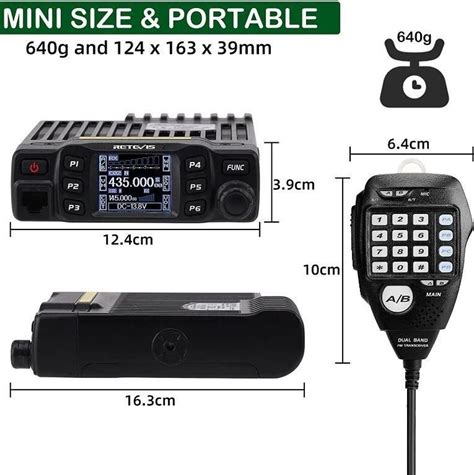 Retevis Rt Ham Radio Transceiver Dual Band Transceiver Rotatable Lcd