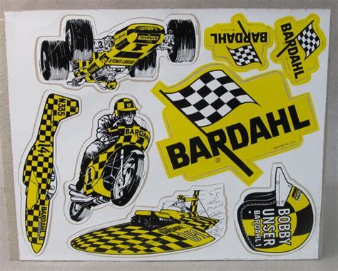 Bardahl Stickers Unser Airplane Hydroplane Motorcycle By Littibits