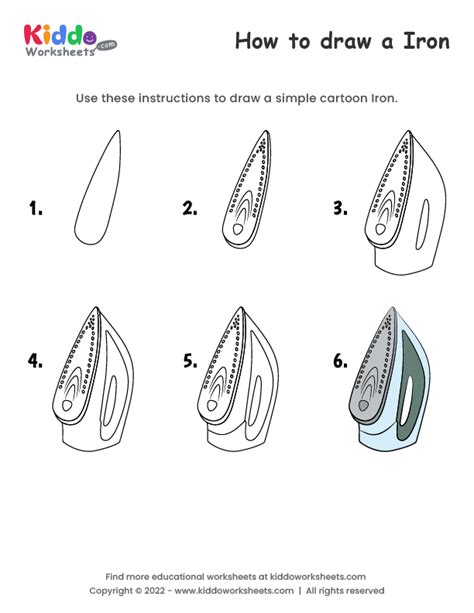 Free Printable How To Draw Iron Worksheet Kiddoworksheets