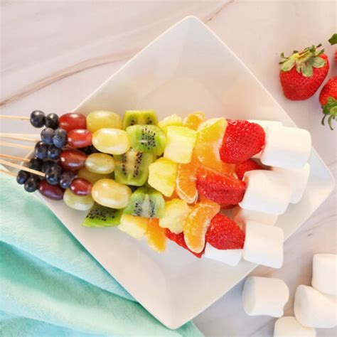 Rainbow Fruit Skewers - Finding Time To Fly