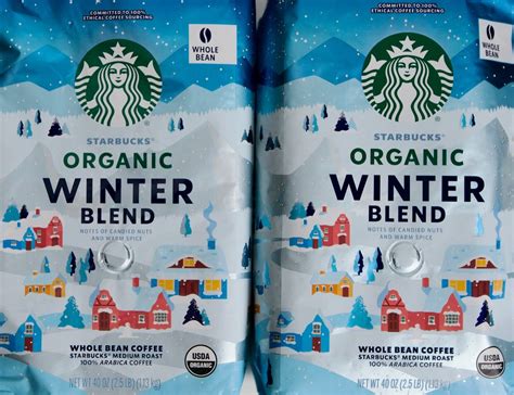 Starbucks Organic Winter Blend Whole Bean 100 Arabica Coffee 40 Ounce Ebay