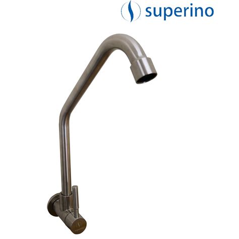 Sam Heng Superino Kitchen Sink Wall Cold Tap Single Lever Stainless Steel Grade 304 Satin Sthsr38273