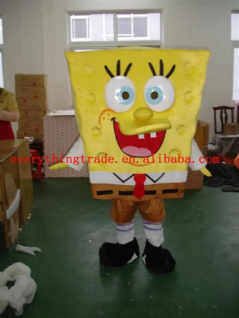 New Arrival 2014 Adult Cartoon Character Cute Happy Spongebob Mascot