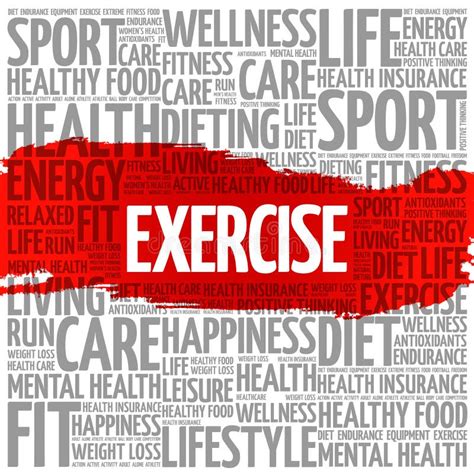 Exercise Word Cloud Stock Illustration Illustration Of Balanced