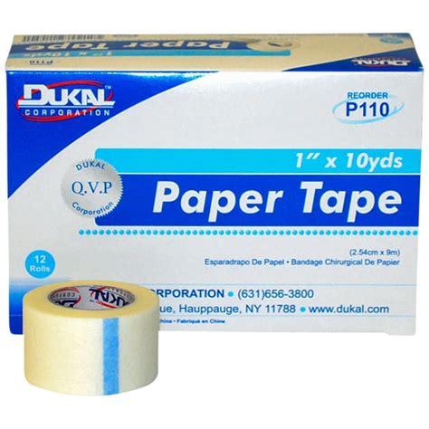 Dynarex Paper Surgical Tape Hypoallergenic 1 X 10 Yards 6 Rolls