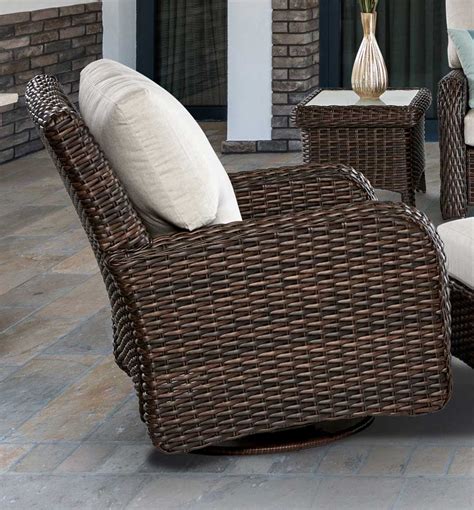 St Croix All Weather Resin Wicker Furniture Sets Tobacco Wicker