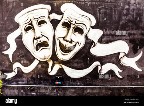 Sad and laughing clown. Graffiti in Kemer, Turkey Stock Photo - Alamy