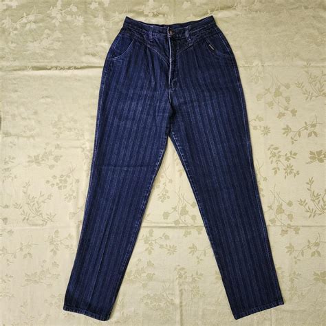 Rockies Striped Vintage Denim Blue Jeans • Tagged Depop