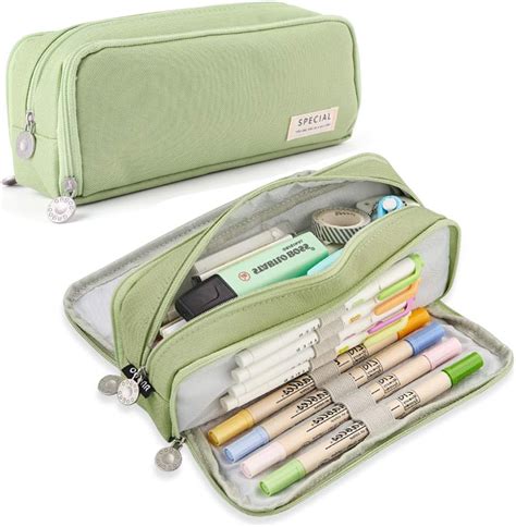 ISuperb Large Pencil Case 3 Compartments Pencil Pouch Big Capacity