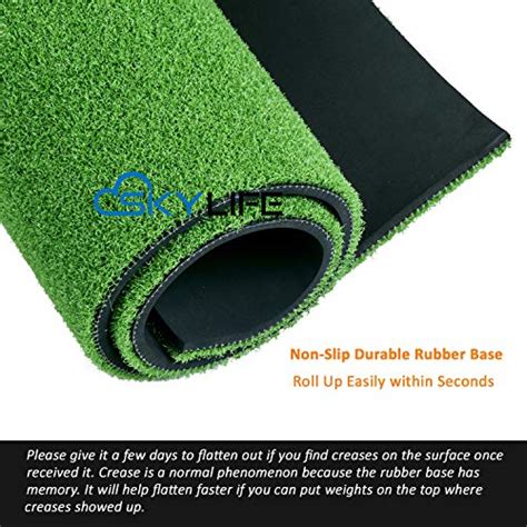 Skylife Golf Mat Residential Practice Hitting Grass Mat With Removable Rubber Tee Holder Home