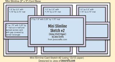 Mini Slimline Card Template 2 Using 1212 Paper Artofit